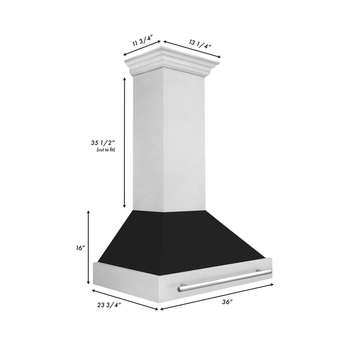 ZLINE 36 in. Fingerprint Resistant Stainless Steel Range Hood (8654SNX)