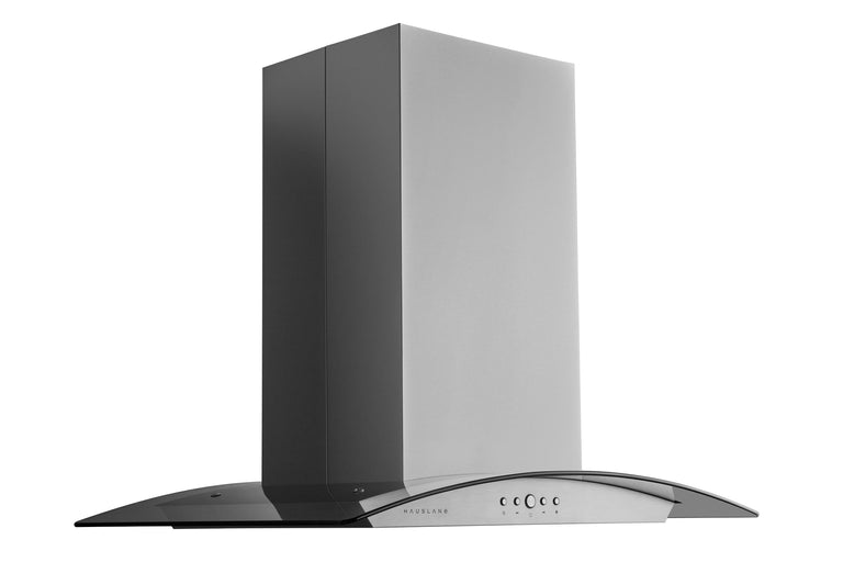 Hauslane 36 in. Island Range Hood with Tempered Glass in Stainless Steel (IS-200SS-36)