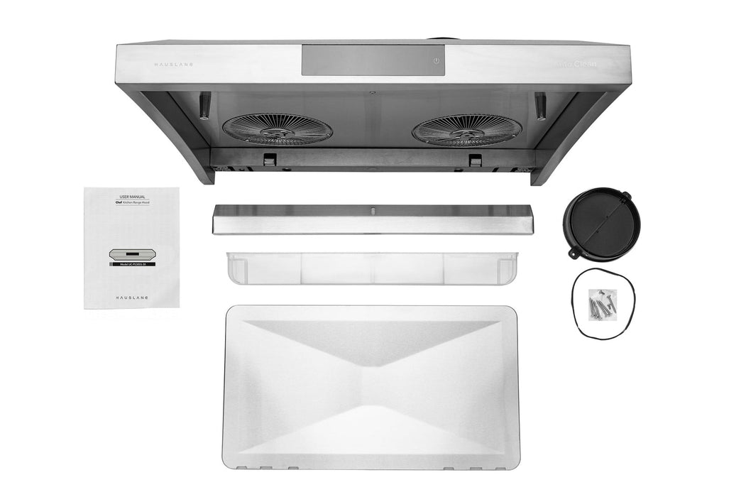 Hauslane 30 in. Under Cabinet Self-Clean Touch Control Range Hood in Stainless Steel (UC-PS38SS-30)