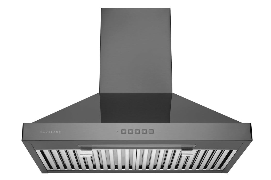 Hauslane 30 in. Wall Mount Range Hood with Stainless Steel Filters in Black Stainless Steel (WM-590BSS-30)