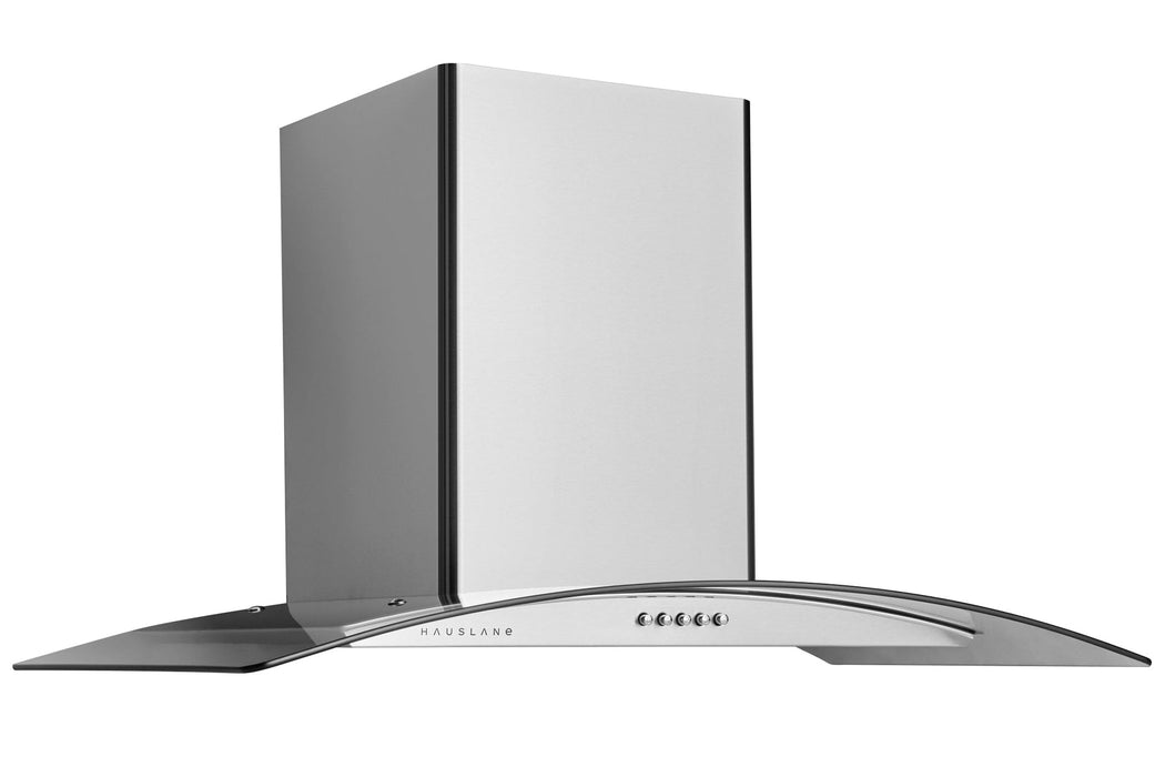 Hauslane 30 in. Wall Mount Range Hood with Tempered Glass and Stainless Steel (WM-600SS-30)