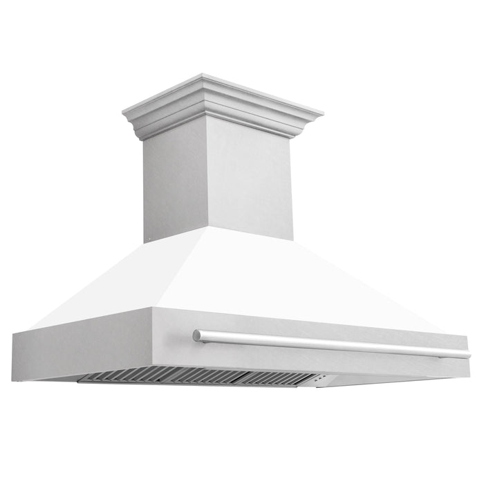 ZLINE 48 in. Fingerprint Resistant Stainless Steel Range Hood with Colored Shell Options (8654SNX)