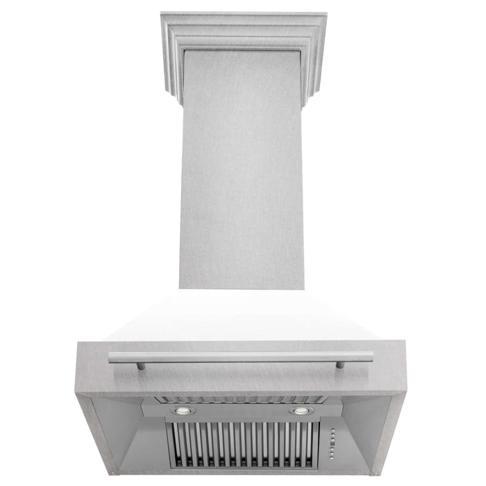 ZLINE 30 in. Fingerprint Resistant Stainless Steel Range Hood with Color Shell Options (8654SNX)