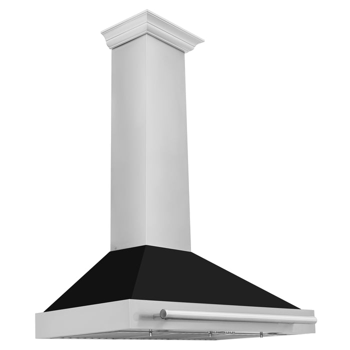 ZLINE 48 in. Stainless Steel Range Hood with Stainless Steel Handle and Colored Shell Options (KB4STX)