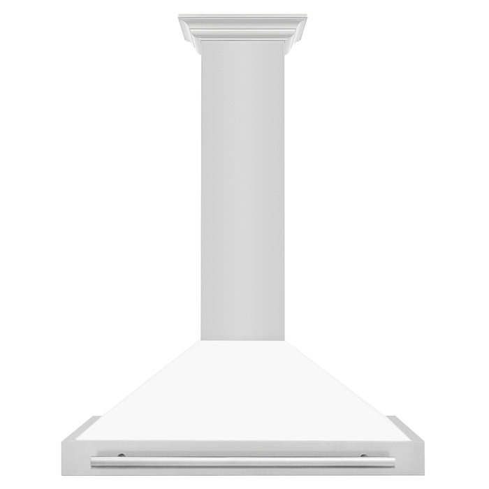 ZLINE 48 in. Stainless Steel Range Hood with Stainless Steel Handle and Colored Shell Options (KB4STX)