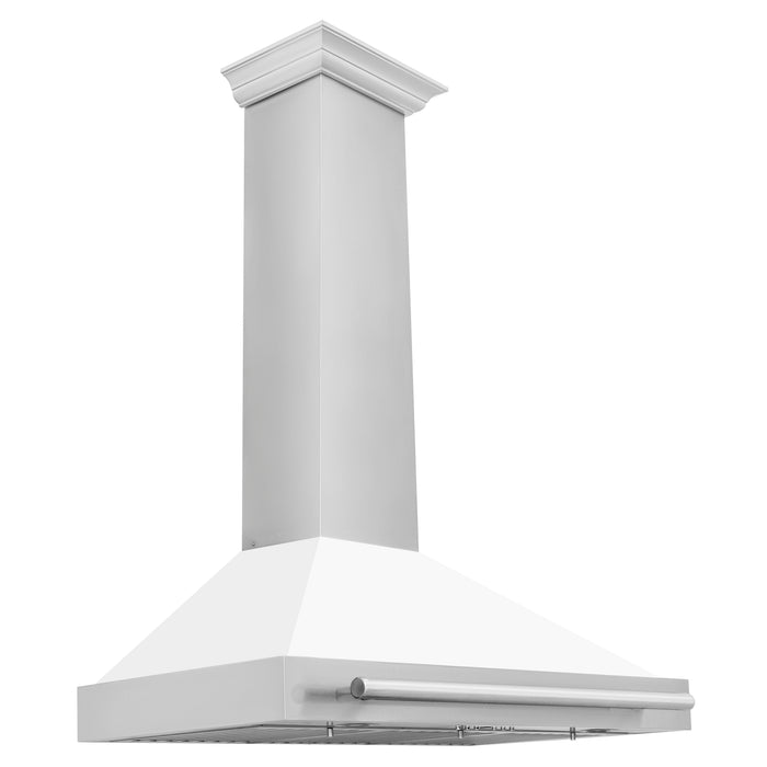 ZLINE 48 in. Stainless Steel Range Hood with Stainless Steel Handle and Colored Shell Options (KB4STX)