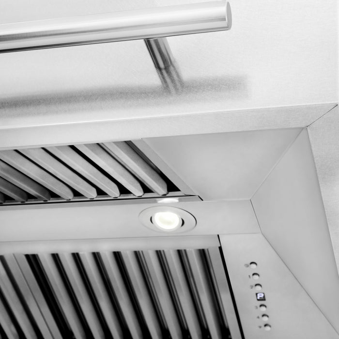 ZLINE 48 in. Fingerprint Resistant Stainless Steel Range Hood with Colored Shell Options (8654SNX)