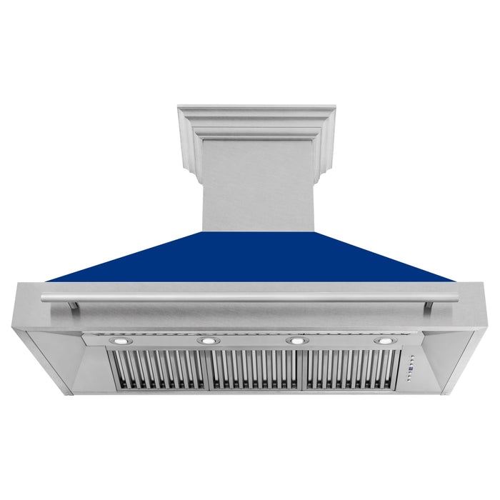 ZLINE 48 in. Fingerprint Resistant Stainless Steel Range Hood with Colored Shell Options (8654SNX)