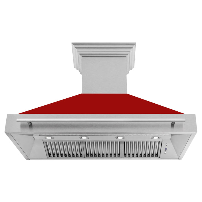 ZLINE 48 in. Fingerprint Resistant Stainless Steel Range Hood with Colored Shell Options (8654SNX)