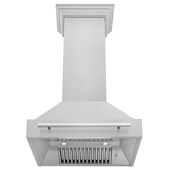 ZLINE 30 in. Fingerprint Resistant Stainless Steel Range Hood with Color Shell Options (8654SNX)