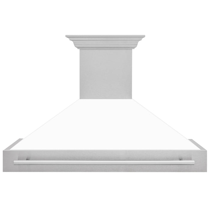 ZLINE 48 in. Fingerprint Resistant Stainless Steel Range Hood with Colored Shell Options (8654SNX)