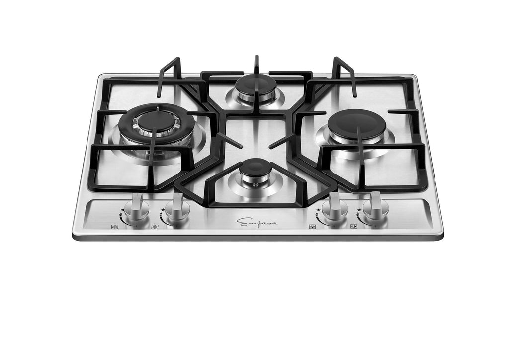 Empava 24 in. 4 burner Built-in Gas Cooktop in Stainless Steel (24GC4B67A)