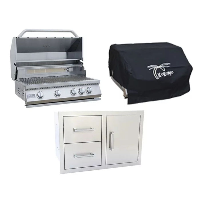 KoKoMo Grills 3 Piece Outdoor Kitchen Package Deal