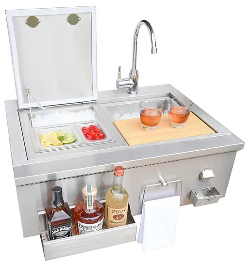 Kokomo Grills - 30" Cocktail Station w/ Sink - KO-30CKT-SNK