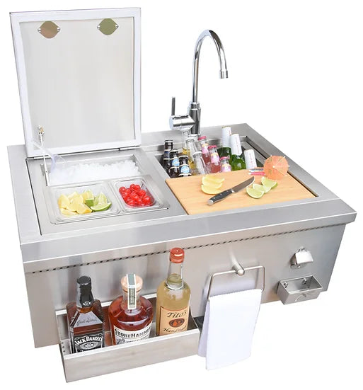 Kokomo Grills - 30" Cocktail Station w/ Sink - KO-30CKT-SNK