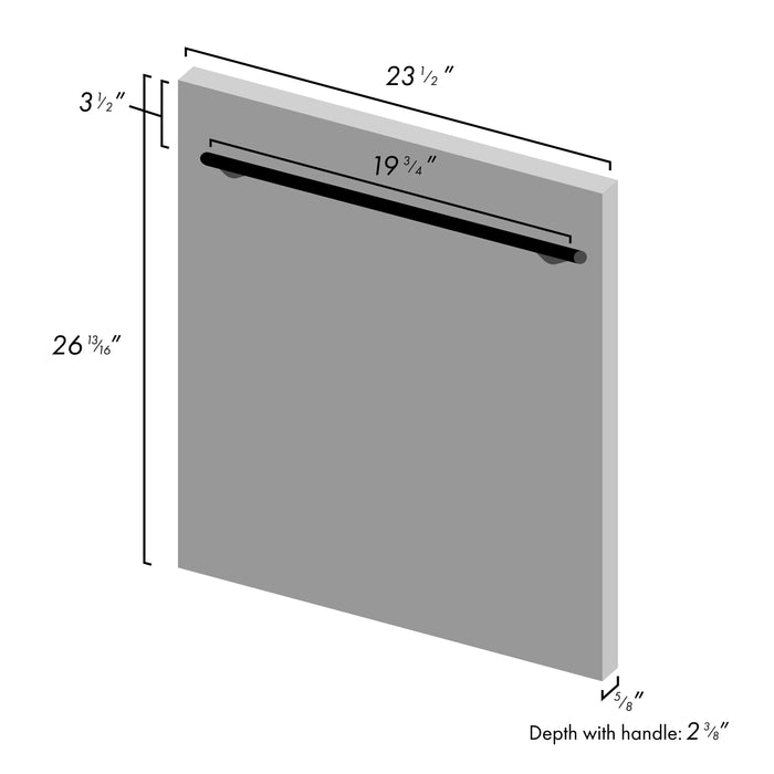 ZLINE 24 in. Top Control Dishwasher with Red Gloss Panel and Modern Style Handle, 52dBa (DW-RG-H-24)