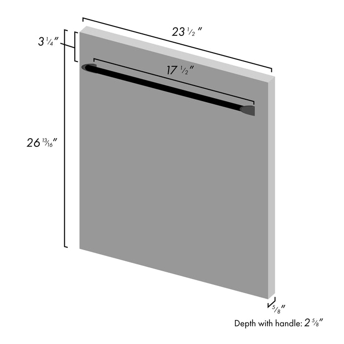 ZLINE 24 in. Top Control Dishwasher with Matte White Panel and Traditional Style Handle, 52dBa (DW-WM-24)