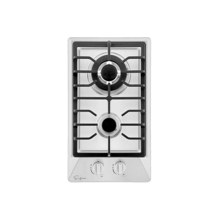 Empava 12 in. 2 burner Gas Cooktop in Stainless Steel (12GC29)