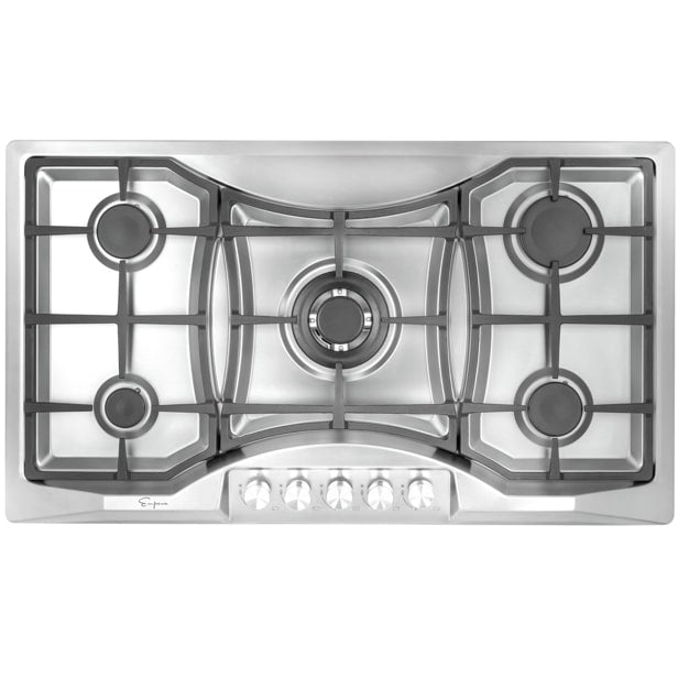 Empava 36 in. 5 Burner Built-in Gas Cooktops in Stainless Steel (36GC24)