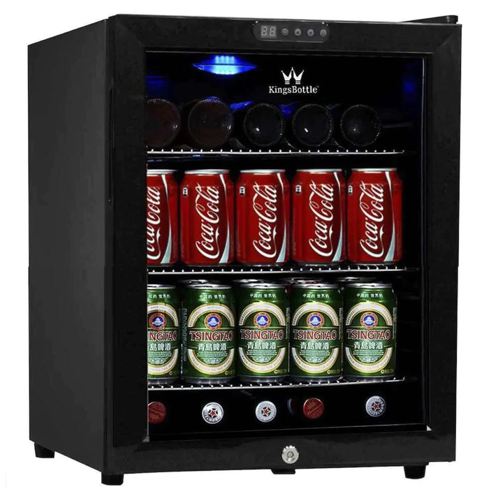 KingsBottle 15" Compressor 45 Can Mini Bar Fridge - KBU52BP