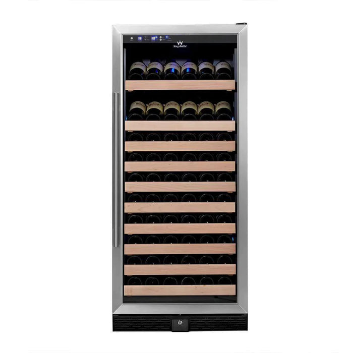 KingsBottle 24" Kitchen Wine Refrigerator Freestanding 100 Bottle  - KBU100WX