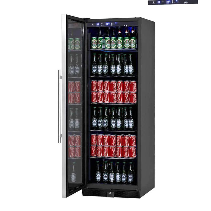 KingsBottle 72" Large Beverage Refrigerator With Clear Glass Door - KBU170BX