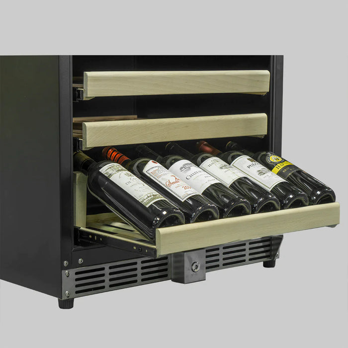 KingsBottle 24" Under Counter Dual Zone Wine Cooler Drinks 44 Bottles - KBU50DX