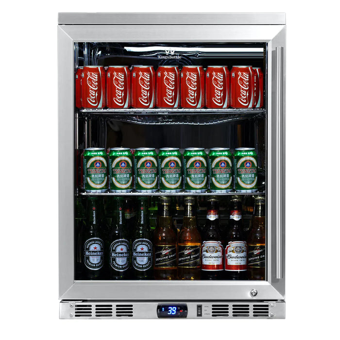 KingsBottle 24" Under Counter Beer Cooler Drinks Stainless Steel - KBU55M