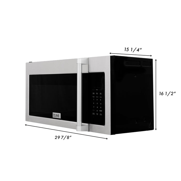 ZLINE 30 in. Over the Range Convection Microwave Oven with Traditional Handle in Fingerprint Resistant Stainless Steel (MWO-OTR-H-SS)