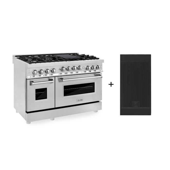 ZLINE 48 in. 6.0 cu. ft. Range with Gas Stove and Gas Oven with Reversible Griddle (RG-GR-48)