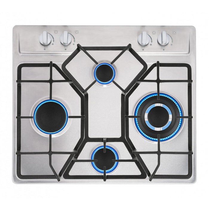 Empava 24 in. 4 burner Built-in Gas Cooktop in Stainless Steel (24GC4B67A)