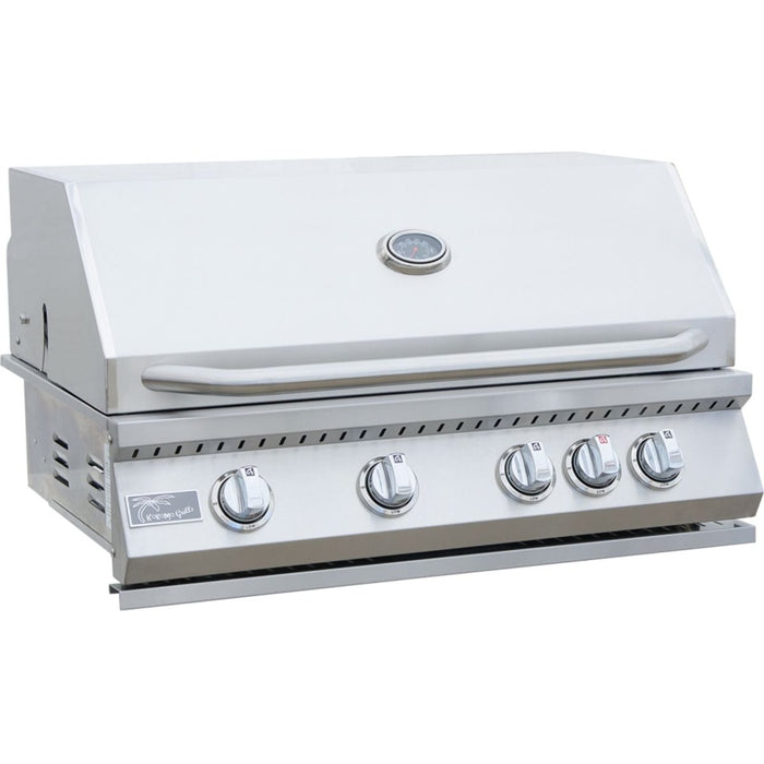 KoKoMo Grills Aruba BBQ Island with Side Burner and Refrigerator