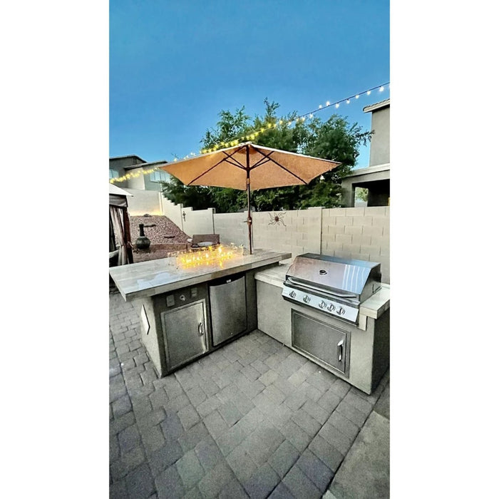 KoKoMo Grills Baja/Fire L-Shaped BBQ Island