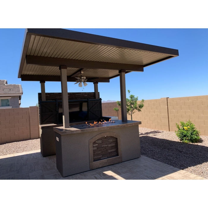 KoKoMo Grills Barn Door TV Wall BBQ Island Pergola Firepit