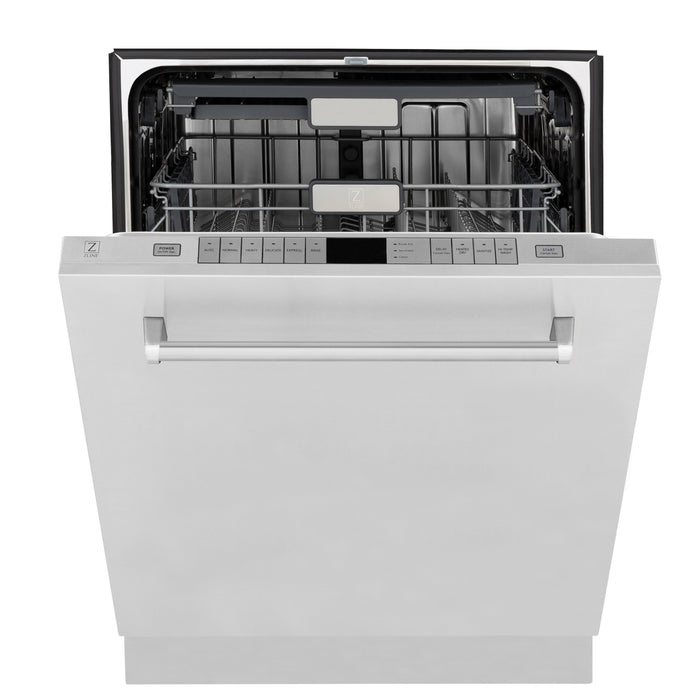 ZLINE 24 in. Panel-Included Monument Series 3rd Rack Top Touch Control Dishwasher with Stainless Steel Door, 45dBa (DWMT-304-24)