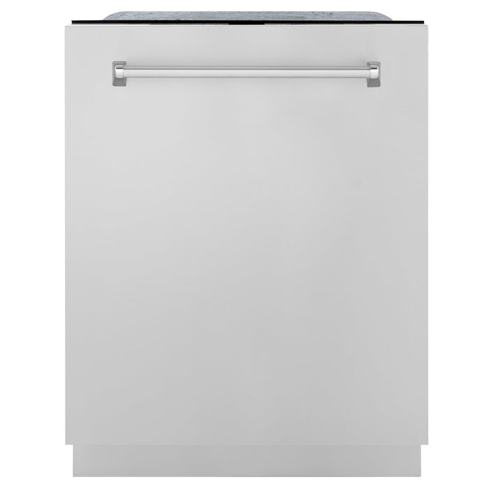 ZLINE 24 in. Panel-Included Monument Series 3rd Rack Top Touch Control Dishwasher with Stainless Steel Door, 45dBa (DWMT-304-24)