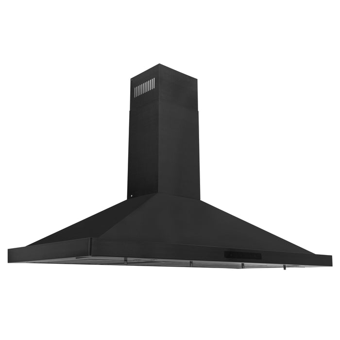 ZLINE Recirculating Wall Mount Range Hood with Charcoal Filters in Black Stainless Steel (BSKBN-CF-42)