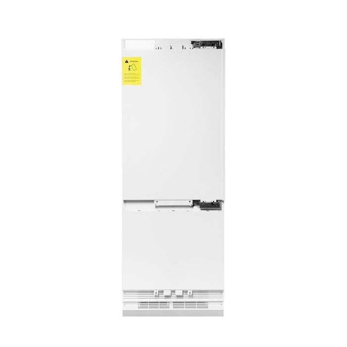 ZLINE 30 in. 16.1 cu. ft. Panel Ready Built-In 2-Door Bottom Freezer Refrigerator with Internal Water and Ice Dispenser (RBIV-30)