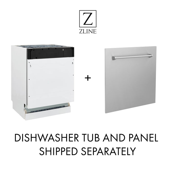 ZLINE 18 in. Tallac Series 3rd Rack Top Control Dishwasher in a Stainless Steel Tub and Panel, 51dBa (DWV-304-18)