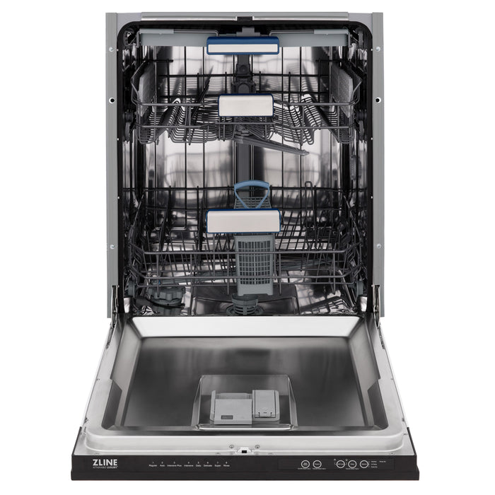 ZLINE 24" Tallac Series 3rd Rack Dishwasher with Oil-Rubbed Bronze Panel and Traditional Handle, 51dBa (DWV-ORB-24)