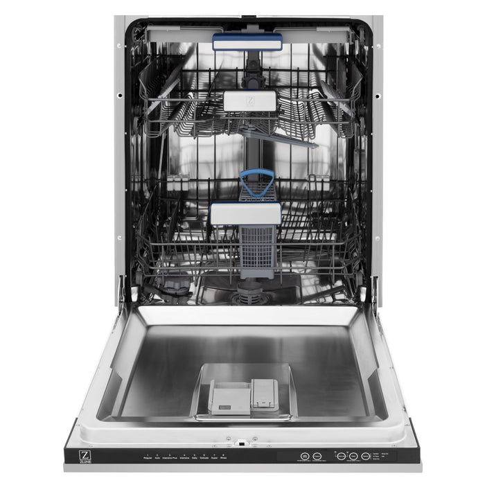 ZLINE 24" Tallac Series 3rd Rack Dishwasher in Stainless Steel with Traditional Handle, 51dBa (DWV-304-24)