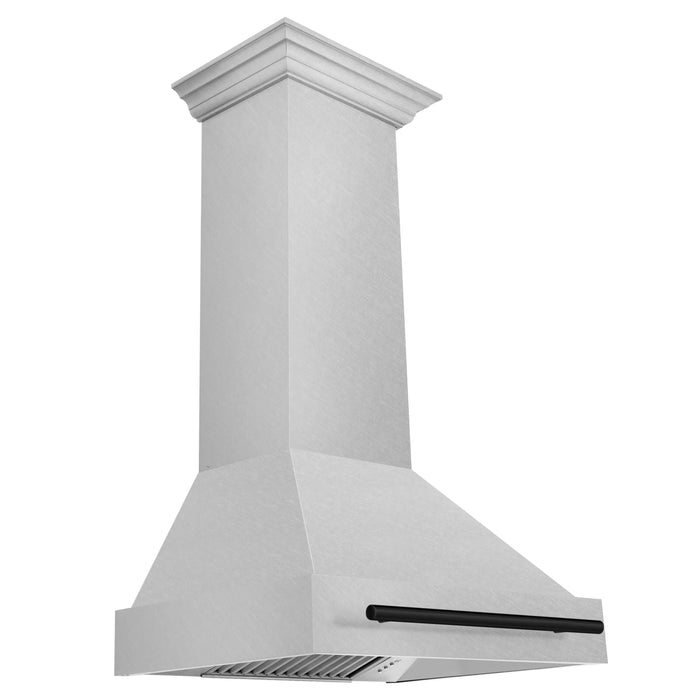 30 in. ZLINE Autograph Edition Fingerprint Resistant Stainless Steel Range Hood with Fingerprint Resistant Stainless Steel Shell and Handle (8654SNZ-30)