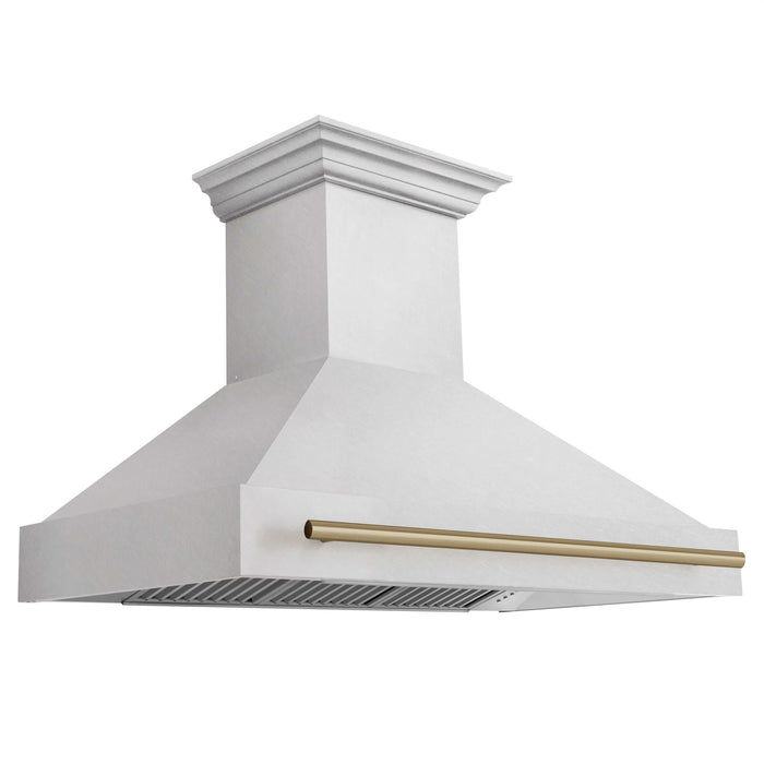 48 in. ZLINE Autograph Edition Fingerprint Resistant Stainless Steel Range Hood (8654SNZ-48)