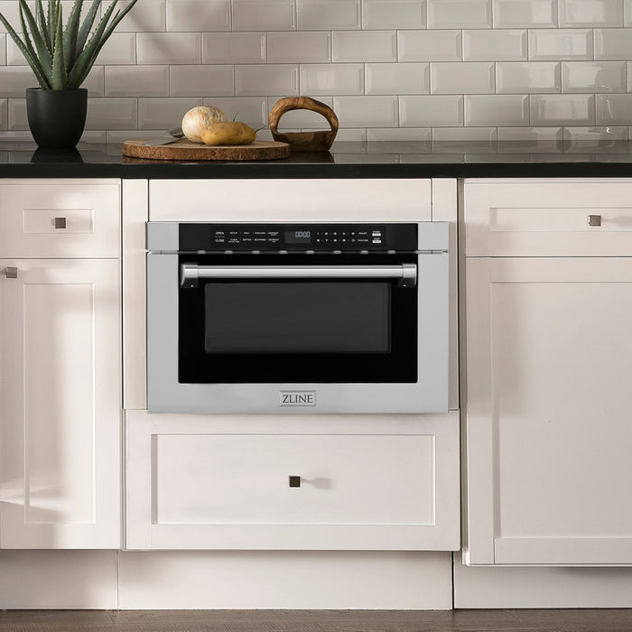 ZLINE 24 in. 1.2 cu. ft. Built-in Microwave Drawer with a Traditional Handle with Color Options (MWD-1-H)