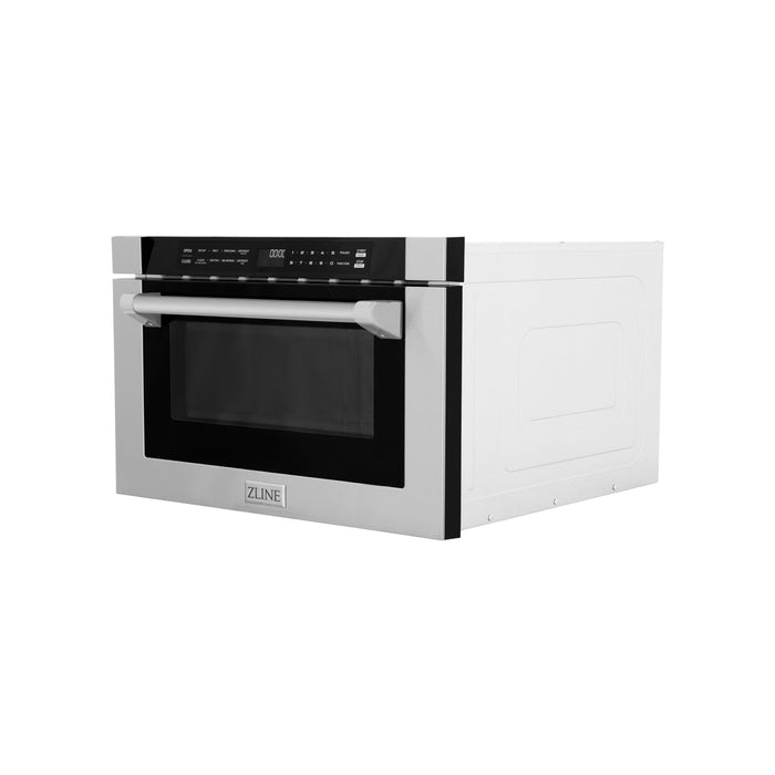 ZLINE 24 in. 1.2 cu. ft. Built-in Microwave Drawer with a Traditional Handle with Color Options (MWD-1-H)