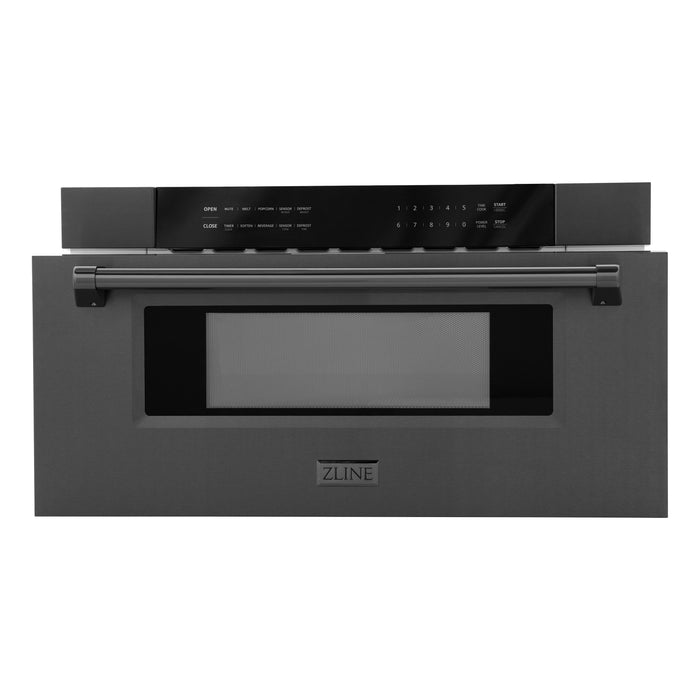 ZLINE 30 in. 1.2 cu. ft. Black Stainless Steel Built-In Microwave Drawer (MWD-30-BS)