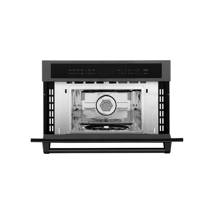 ZLINE 30 in. 1.6 cu ft. Black Stainless Steel Built-in Convection Microwave Oven (MWO-30-BS)