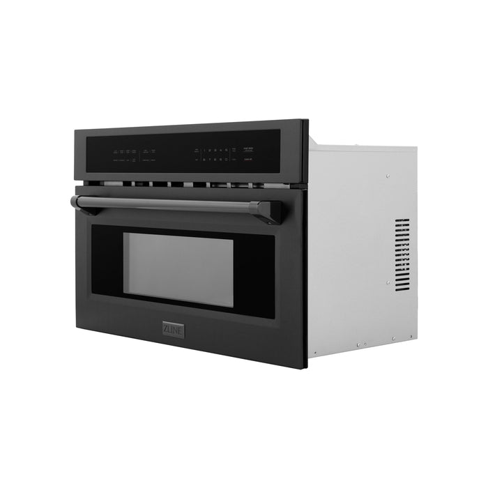 ZLINE 30 in. 1.6 cu ft. Black Stainless Steel Built-in Convection Microwave Oven (MWO-30-BS)