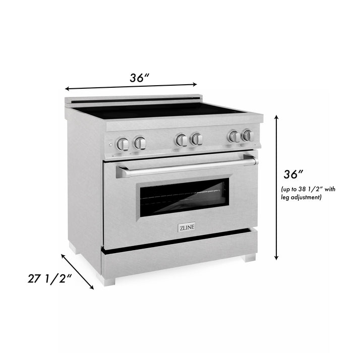 ZLINE 36 in. Induction Range in Fingerprint Resistant Stainless Steel (RAINDS-SN-36)