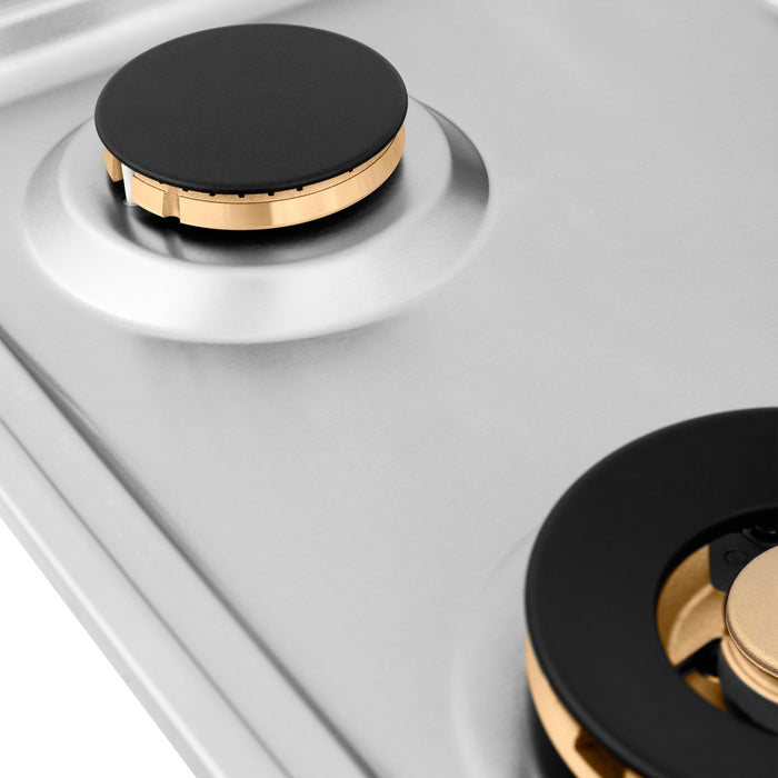 ZLINE 30 in. Drop In Cooktop with 4 Gas Brass Burners (RC-BR-30)